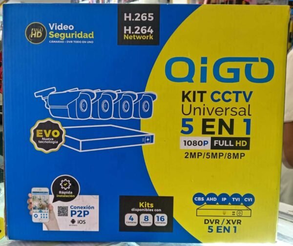 Kit de Videovigilancia QIGO de 4 Cámaras 2MP